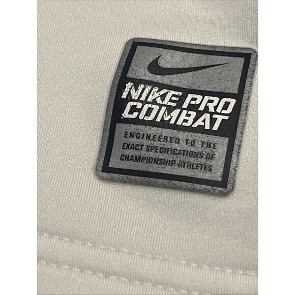 Nike Mens Pro Combat Dri Fit Crew Neck Long Sleeve Fitted Pullover Shirt Size M - Picture 2 of 13